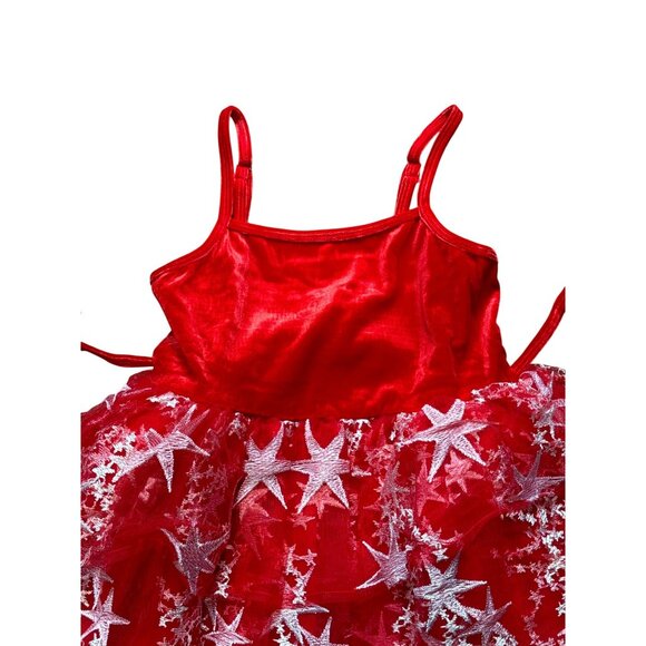 Oh Shana! Red Starry Tulle Dress With Bloomers 7/8 1 of 2 - Picture 2 of 11